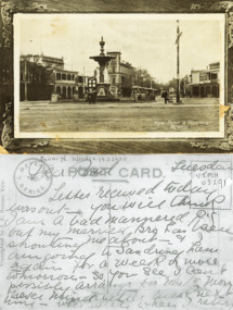 Postcard - View of Bendigo, J E Barnes Kew, 1920 c
