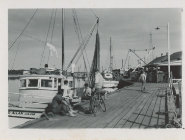 Photograph - Boats at Eastern Wharf Lakes Entrance c1955, 'Mairburn' Mairburn Road Metung Victoria, c1955