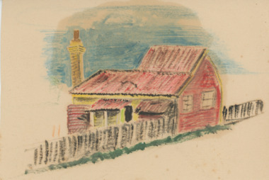 Drawing - Historic House,  Joe Picketts/ National Bank Lakes Entrance Victoria, Allan Freeman, 1920 c