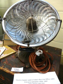 Functional object - Electric Heater, Foley's Bus Line, 1926