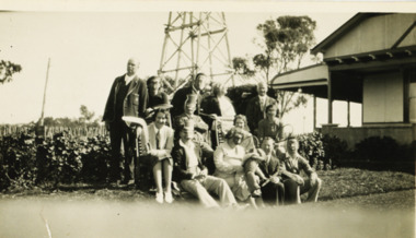 Photograph - Tourists at Woodbine Lakes Entrance  c1937