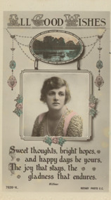 Postcard - WW1 Postcard, Rotary Photo E.C, All Good Wishes, c1910
