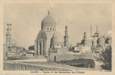Postcard - Cairo - Tombs of the Mamelouks and Citadel - 1916