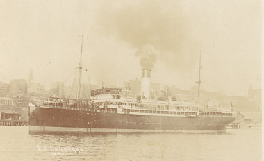 Postcard - WW1, SS Canberra, c1915