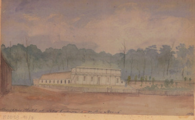 Painting - Laughtons Hotel Lakes Entrance, Victoria 1883