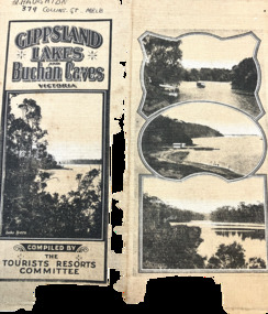 Map - Tourist Map Sale, Bairnsdale, Gippsland Lakes, Buchan Caves, Department of Lands and Survey, c1933