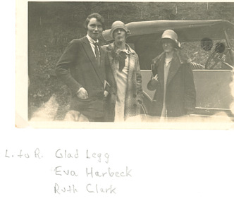 Photograph - Gladys Legg, Eva Harbeck, Ruth Clark, Lakes Entrance, Victoria, c1925