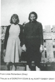 Photograph - Dorothy Egan and lily 'Babs' Gray