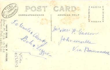 Postcard - Gasson Family,  Bob and Lizzie wedding  c1910