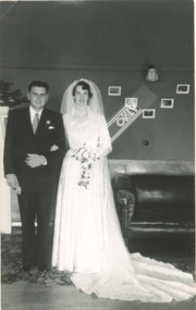 Photograph - Margaret Ellen Falk and Robert James McGrath Wedding, St Brendans Church Lakes Entrance  1955