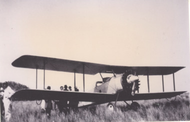Photograph, Aeroplane on Rigby Island , Gippsland Lakes Victoria
