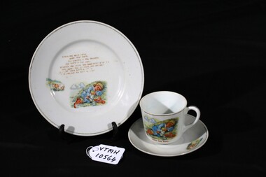 Domestic object - Child's cup, saucer and plate set, 1920