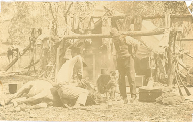 Postcard - Bush Camp Horse drenching