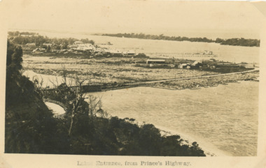 Postcard - Lakes Entrance from Princes Highway c1925