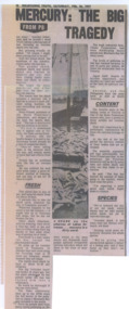 Newspaper - Shark Fishing Lakes Entrance - Mercury issues 1977