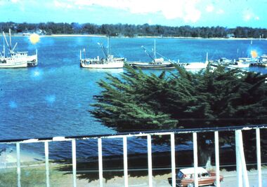 Photograph - Harbour and Esplanade views from Glenars Lookou, Lakes Entrance C1960