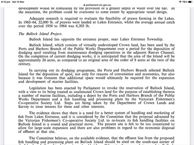 Document - Early History of Bullock Island Lakes Entrance