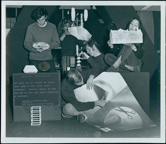 Photograph - Photographs, Students from RMIT School of Art display their works with paper