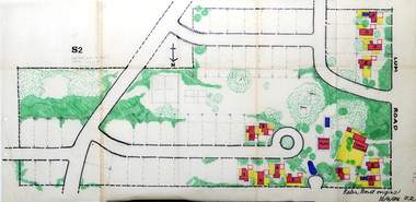 Work on paper - Architectural drawings, Colour plan of Lum road estate, 1970-1986