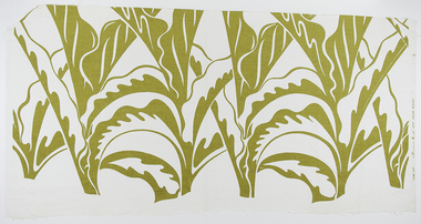 Textile lengths, Canna leaf