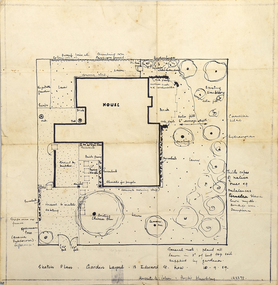 Diazotypes, Sketch Plan: Garden Layout - 13 Edward St. Kew