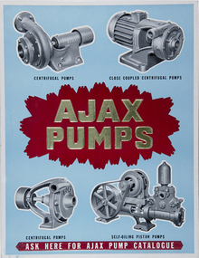 Advertising signs, Ajax Pumps