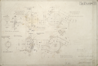 Drawings, Water Pump Body, RB620-77