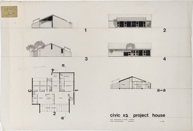 Architectural drawings, Civic x2 Project House