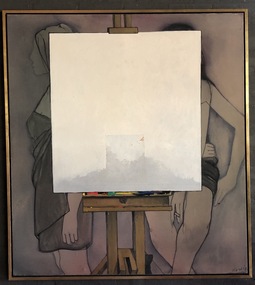 Painting, Tony Woods, In the Studio Psychologically Challenged, 1968
