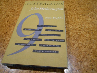 Book, John Hetherington, Australians: Nine Profiles, 1960