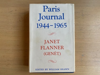 Book, Janet Flanner, Paris Journal 1944-1965, 1965