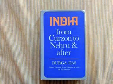 Book, Durga Das, India: From Curzon to Nehru & after, 1969