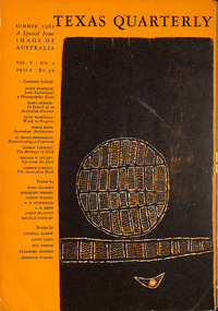 Book, Joseph Jones, Texas Quarterly: Image of Australia, 1962