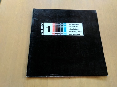 Journal, Robin Boyd et al, Architect: Issue 1, 1969
