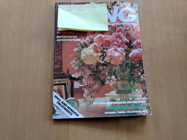 Magazine, Vogue Living, "All the Good Things of Life" Vogue Living Australia Vol. XX, No. 2, Whole No. 109, 1986