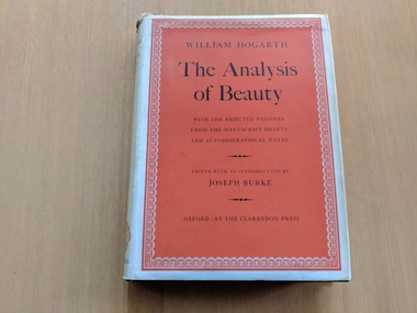 Book, William Hogarth, The Analysis of Beauty, 1955