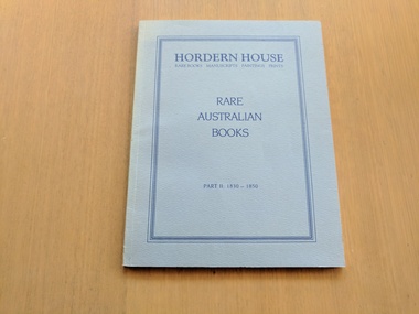 Book, Anne McCormick & Derek McDonnell, Hordern House Rare Australian Books, 1990