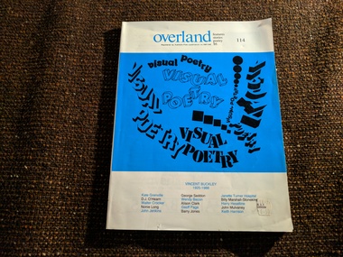 Magazine, Barrett Reid & John McLaren, Overland, 1989