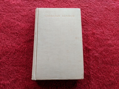 Book, John Summerson, Georgian London, 1945