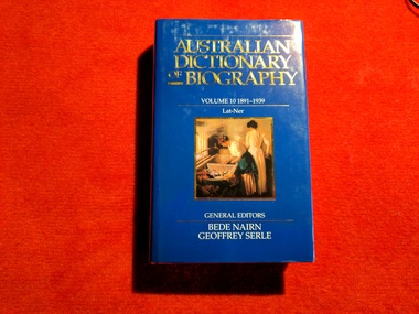 Book, Bede Nairn, Geoffrey Serle, Australian Dictionary of Biography : Volume 10 1891-1939, 1986