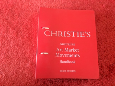 Book, Roger Dedman, Christie's Australian Art Market Movements Handbook, 1996