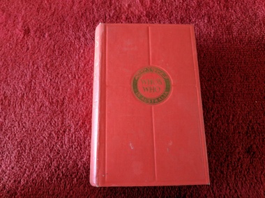 Book, J.S. Legge, Who's Who in Australia 1968, 1968