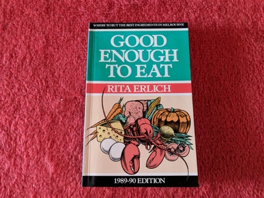 Book, Rita Erlich, Good Enough to Eat, 1989