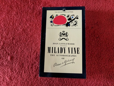 Book, Joan Littlewood, Milady Vine: The Autobiography of Philippe de Rothschild, 1984