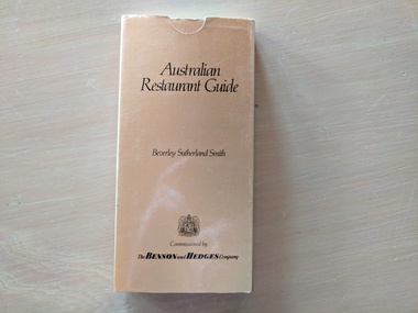 Book, Beverley Sutherland Smith, Australian Restaurant Guide, 1982