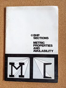 Book, Broken Hill Proprietary Co Ltd, BHP Sections: Metric Properties and Availability, 1972