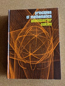 Book, Allendoerfer Oakley, Principles of mathematics, 1969