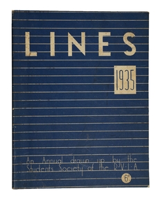 Journal, Students Society of the R.V.I.A. (Melbourne), Lines, 1935