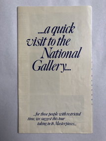 Pamphlet, a quick visit to National Gallery