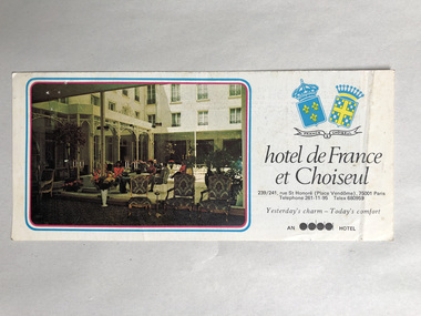 Pamphlet, Hotel de France, Paris